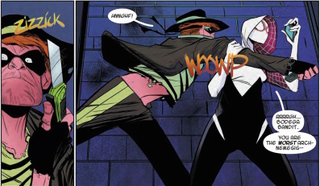Illustration for article titled Spider-Gwen stumbles, Lost Property charms, and Blammo impresses
